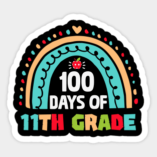 100th day Of School 11th grade Teacher Sticker